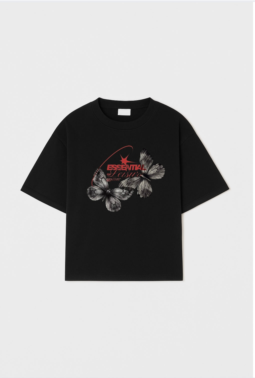 Essentials of Leisure Oversized Tee – Black