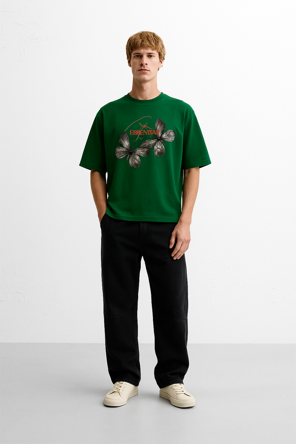 Essentials of Leisure Oversized Tee – Emrald Green