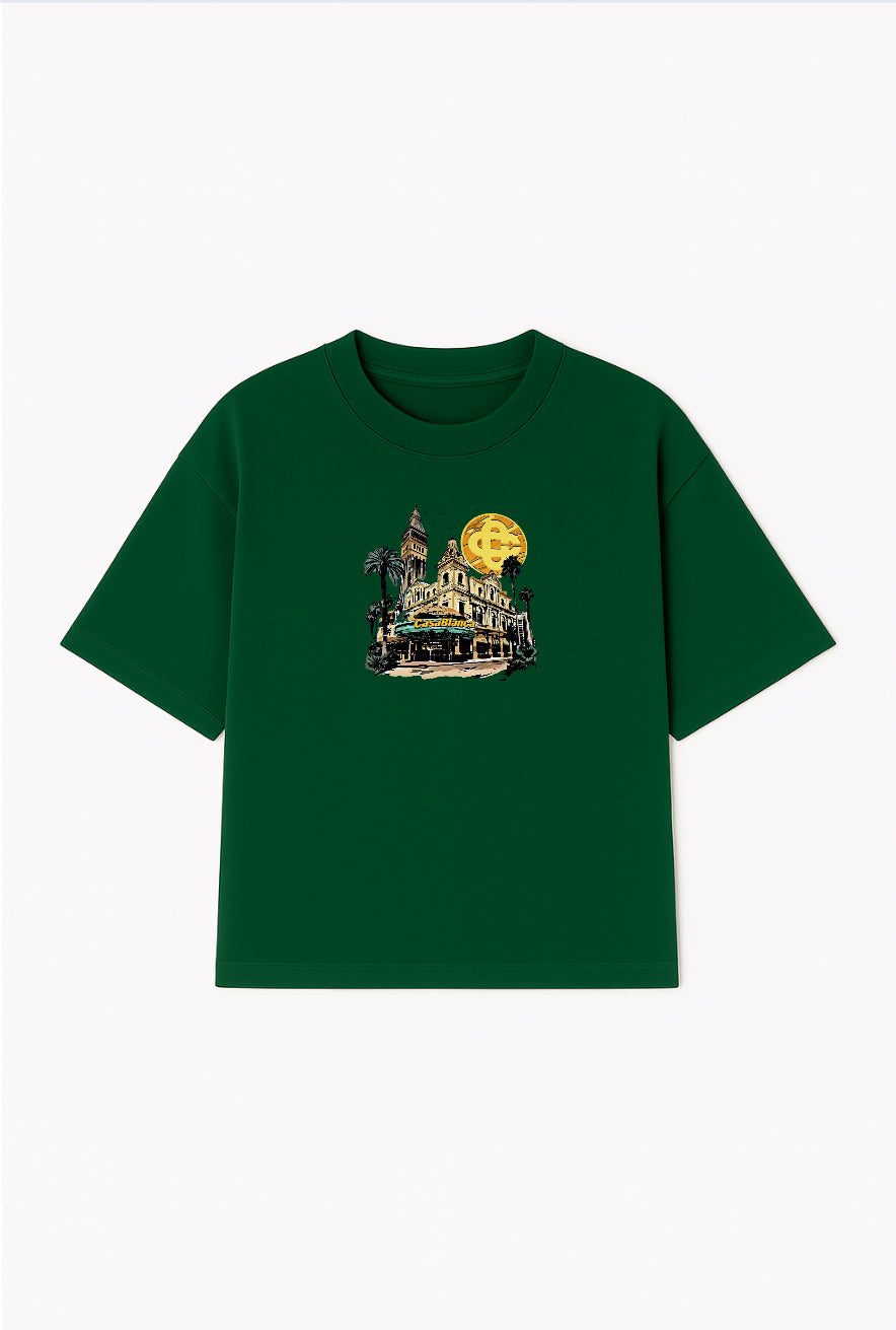 Casablanca Nights Oversized Olive Green T-shirt