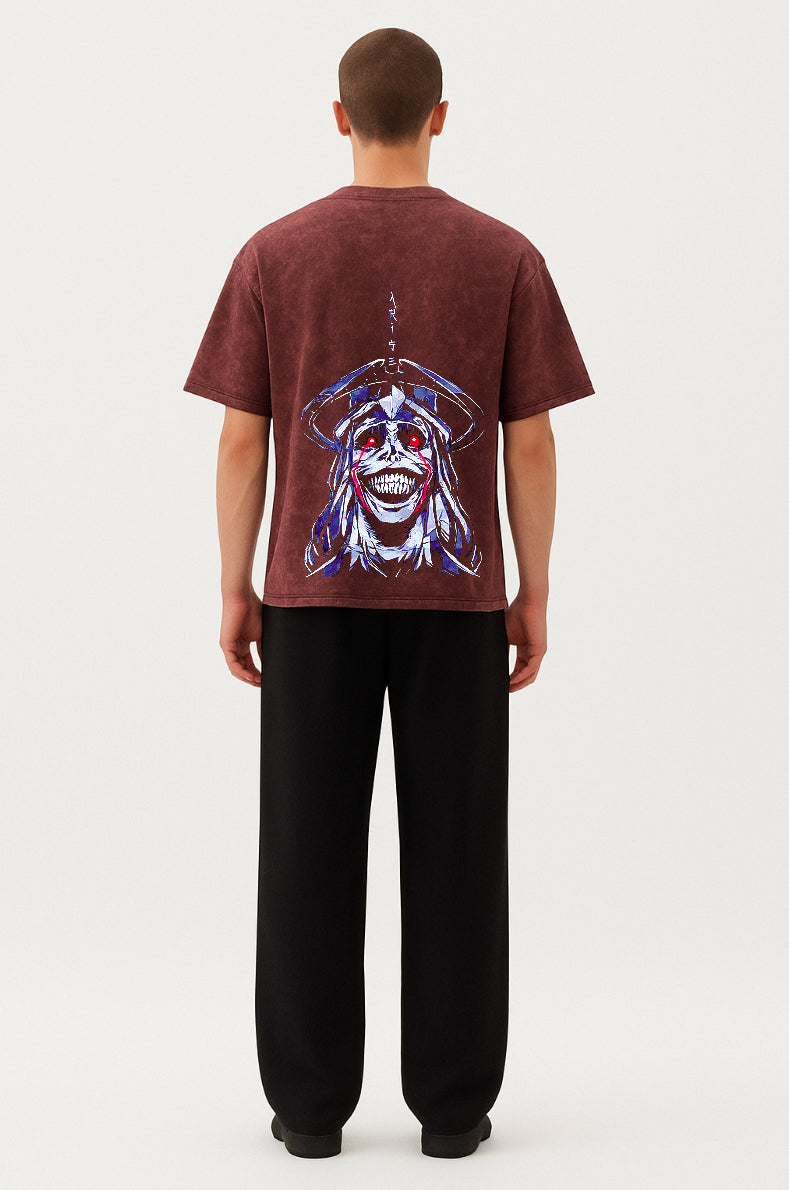 Maroon Acid Wash “STILL I RISE” tshirt