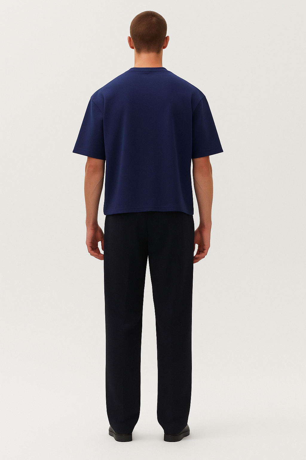 Essentials of Leisure Oversized Tee – Navy Blue
