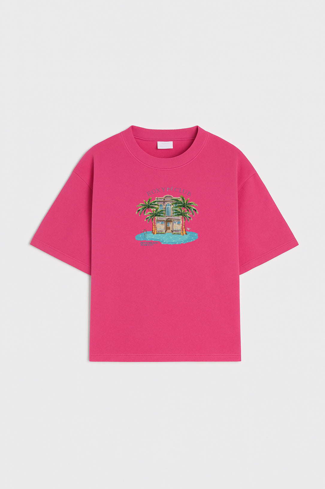The Boxy Club Coastal Retreat Oversized Pink T-shirt