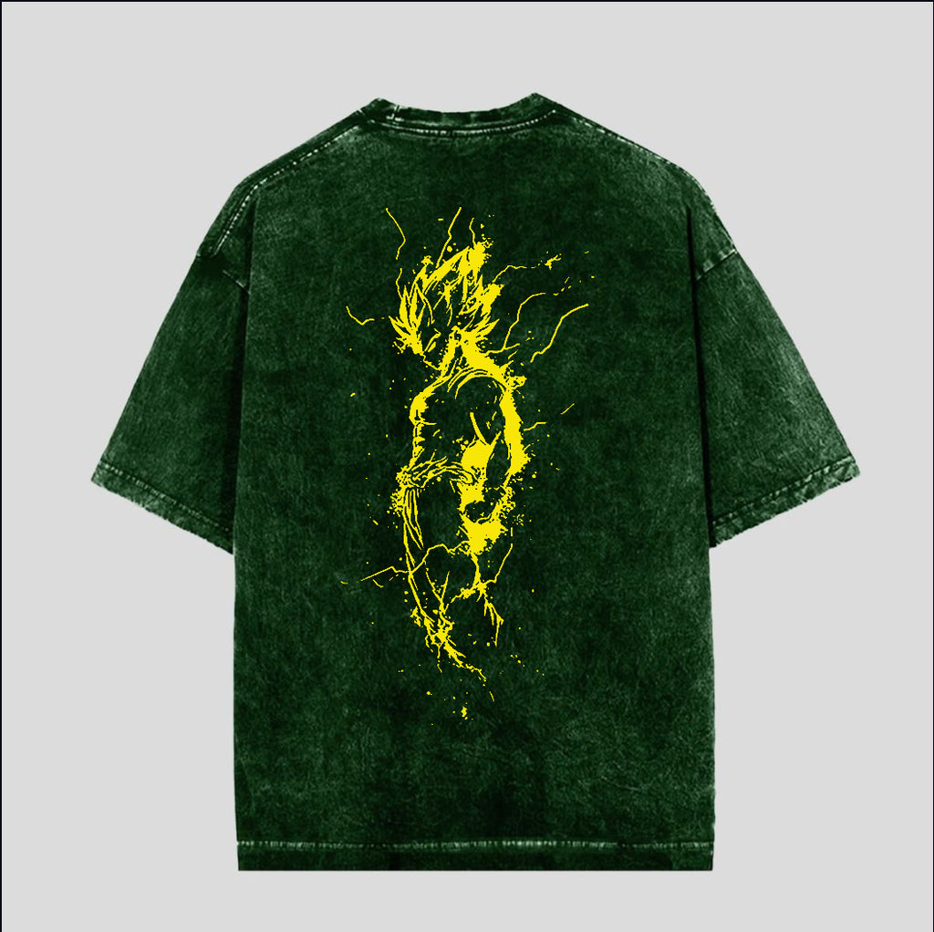 Ultra Instinct Green Acid Wash Tee