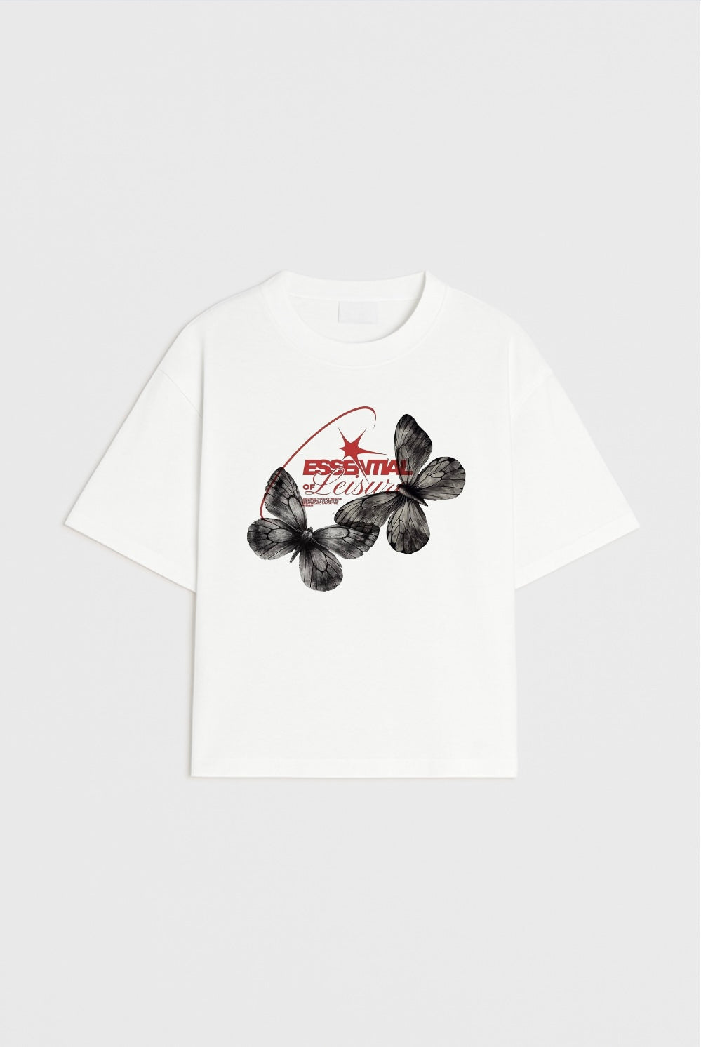 Essential Butterfly Flight Oversized Tee in White