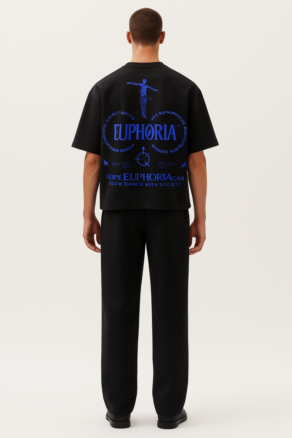 Euphoria Black Oversized Tee