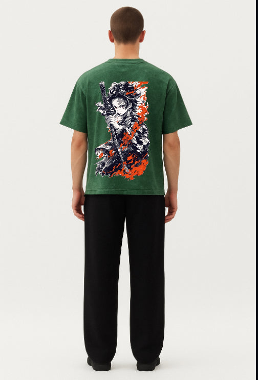 Blazing Blade Acid Wash Tee
