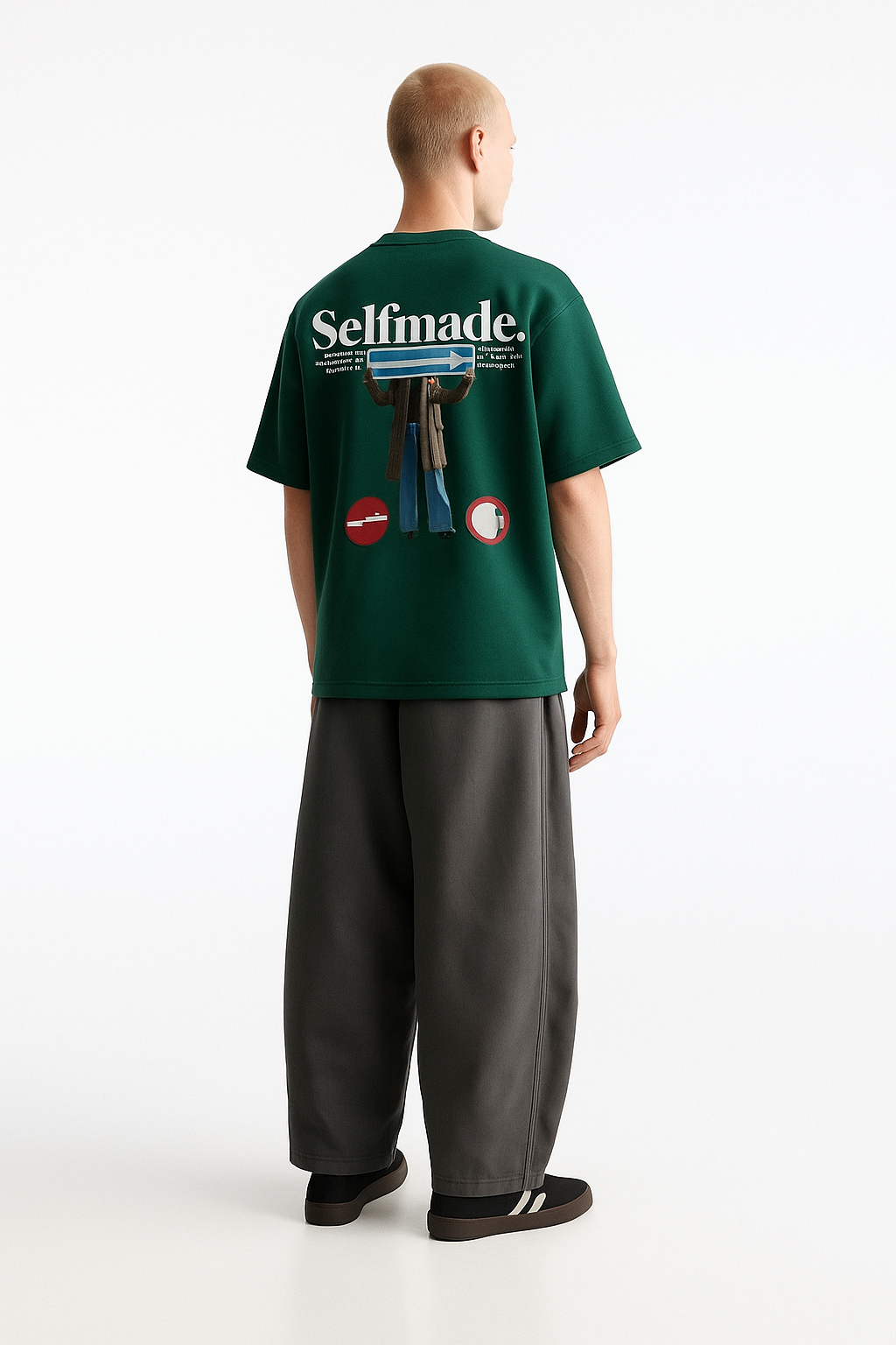 Selfmade Route Oversized Drop Shoulder Tee