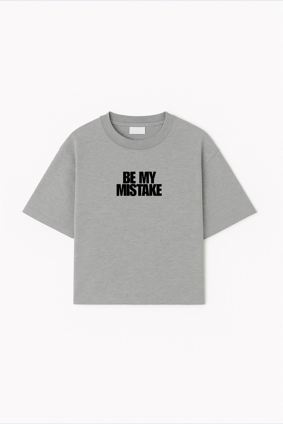 Be My Mistake Oversized Graphic Tee in Gray