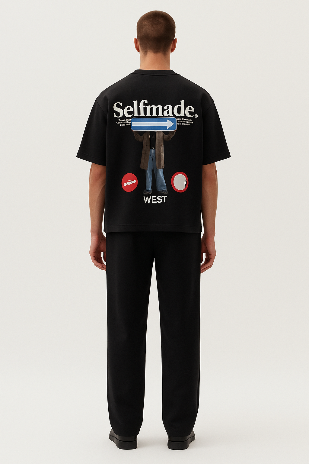 Selfmade Route Oversized Drop Shoulder Tee