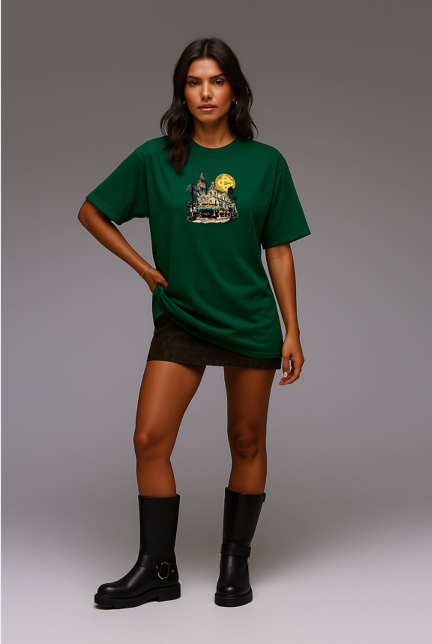 Casablanca Nights Oversized Olive Green T-shirt