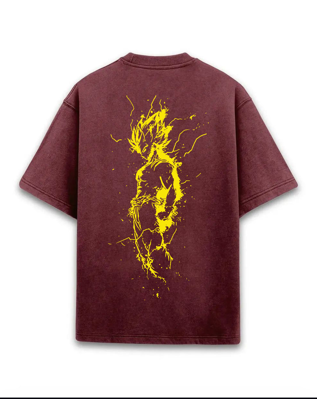Ultra Instinct Maroon Acid Wash Tee
