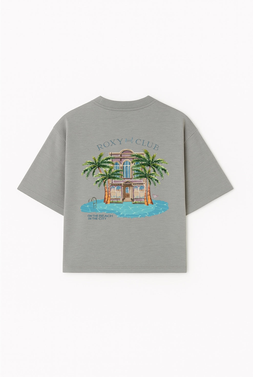 The Boxy Club Coastal Retreat Oversized Steel Grey T-shirt