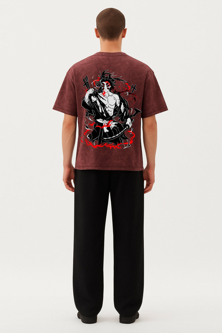 Blood Moon Ronin Acid Wash Tee
