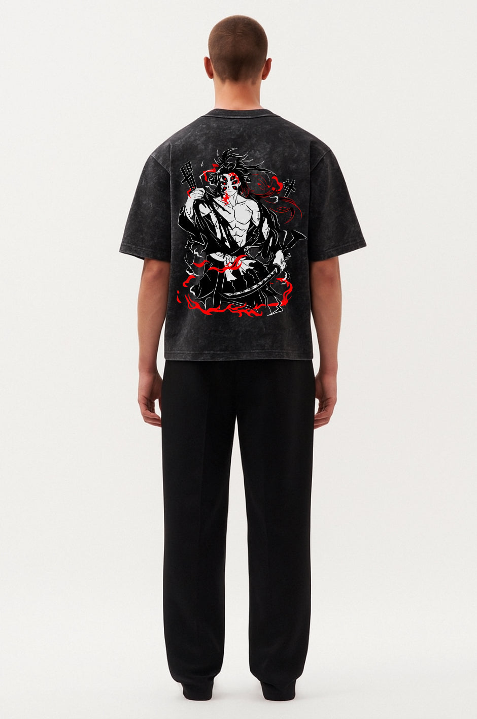 Blood Moon Ronin Acid Wash Tee