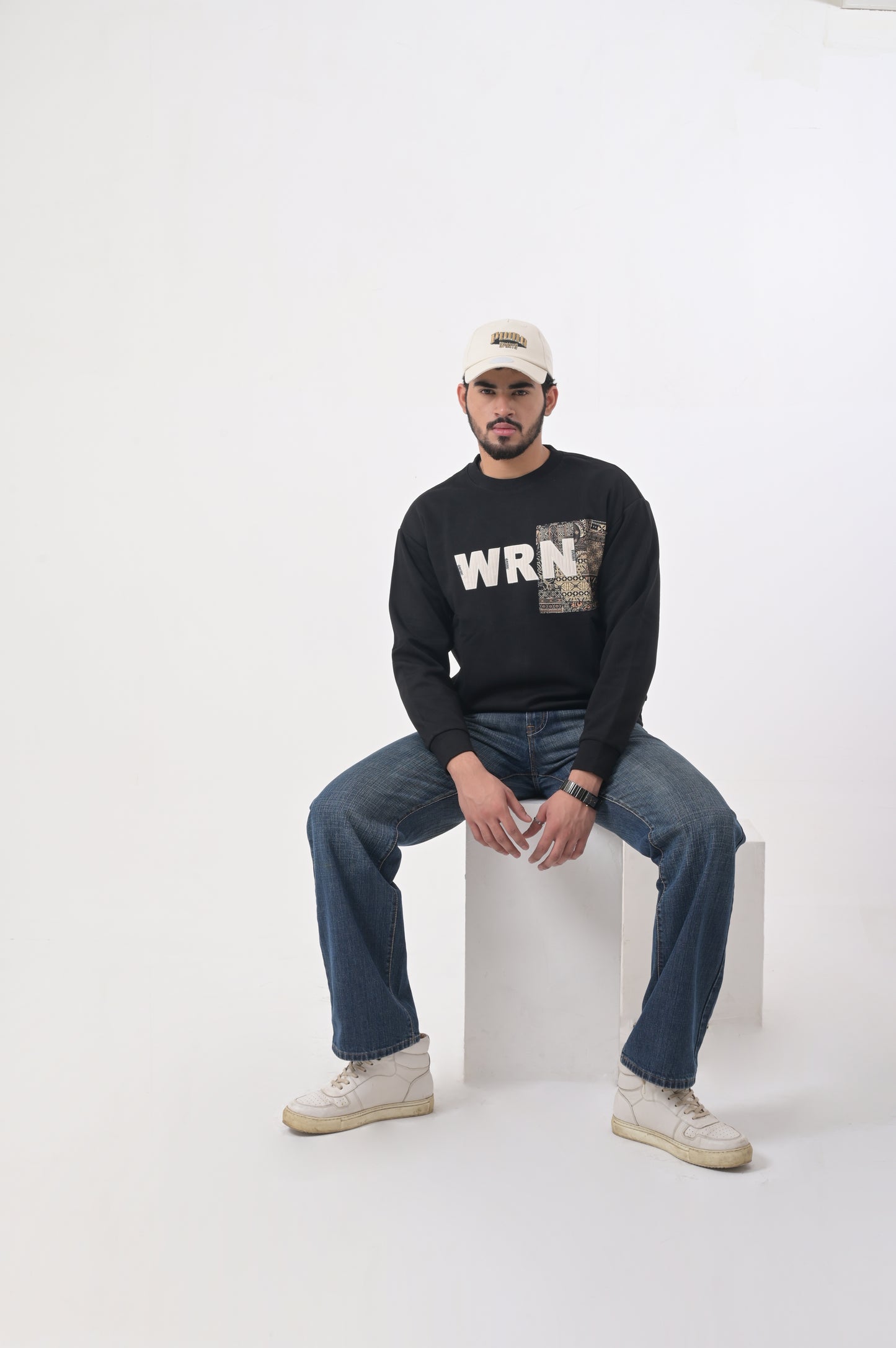 White WRN Graphic Sweatshirt