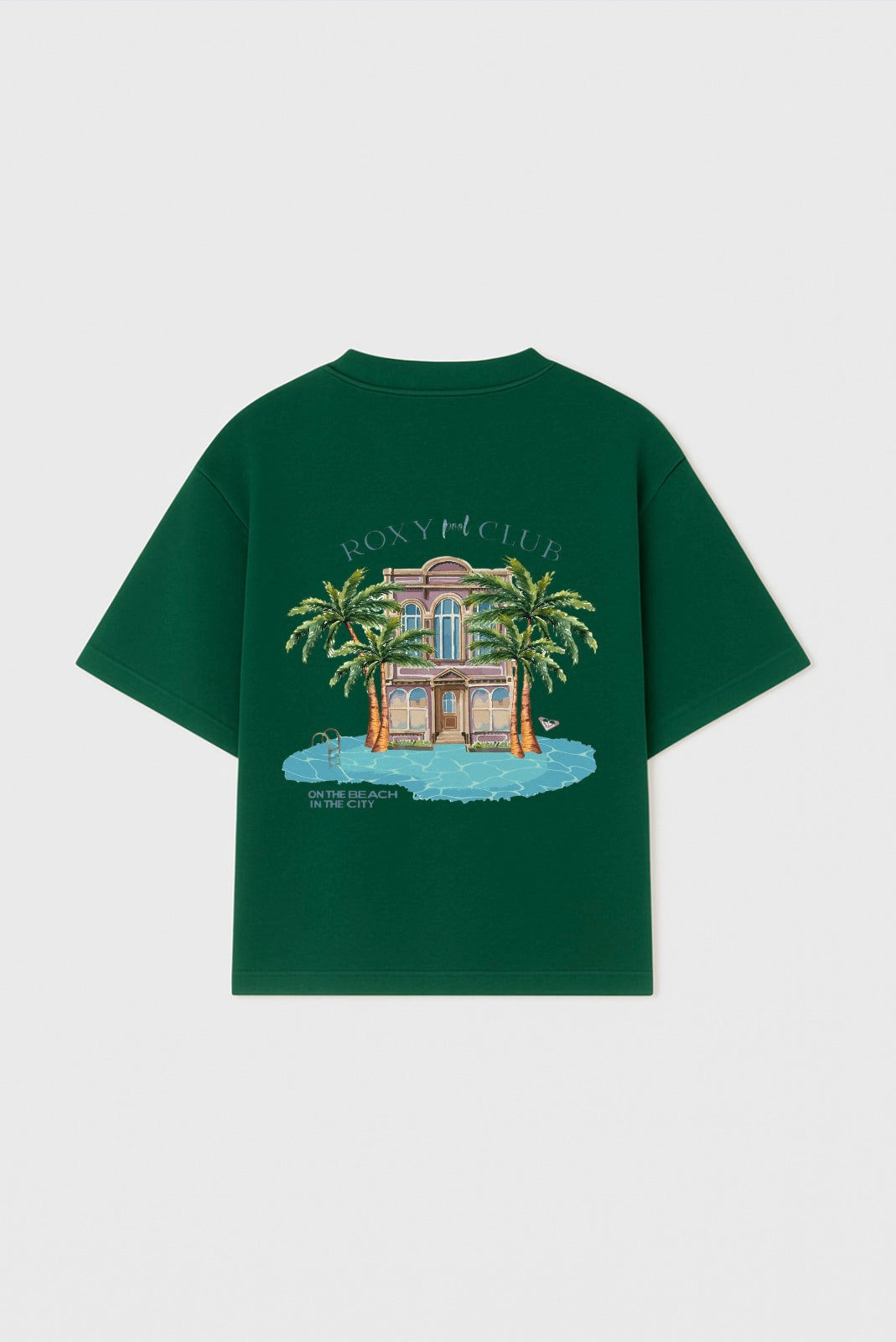 The Boxy Club Coastal Retreat Oversized Emrald Green T-shirt