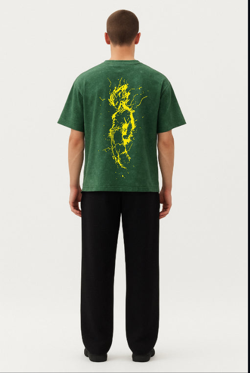 Ultra Instinct Green Acid Wash Tee
