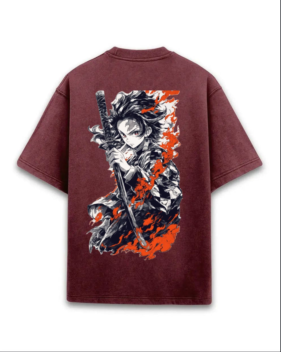 Blazing Blade Acid Wash Tee