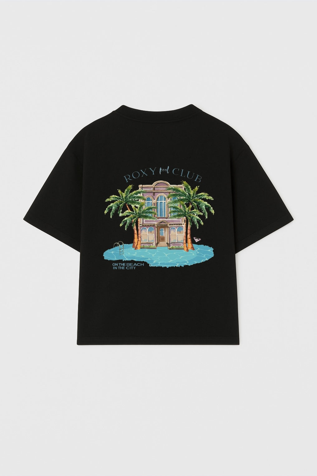 The Boxy Club Coastal Retreat Oversized Black T-shirt