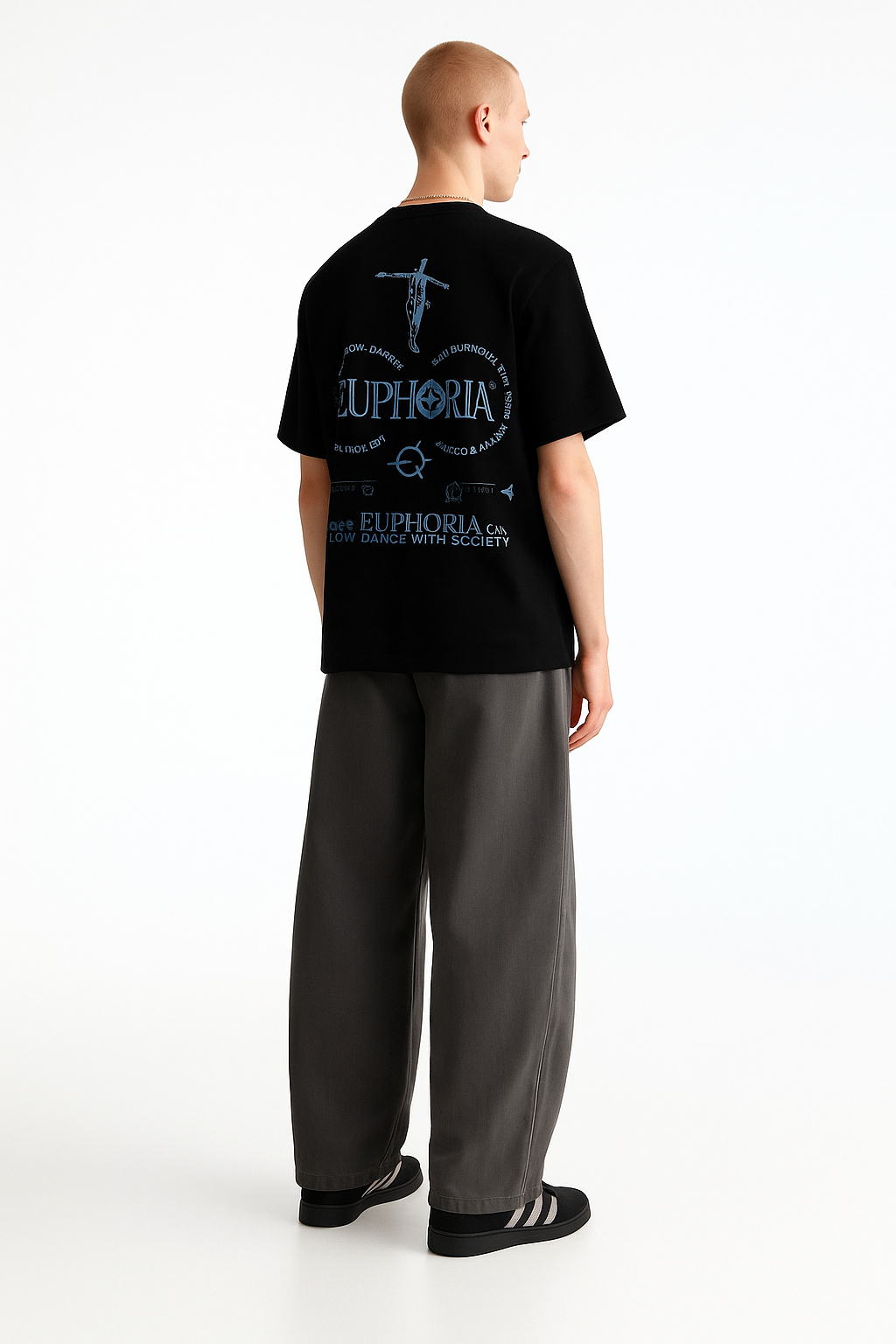 Euphoria Black Oversized Tee