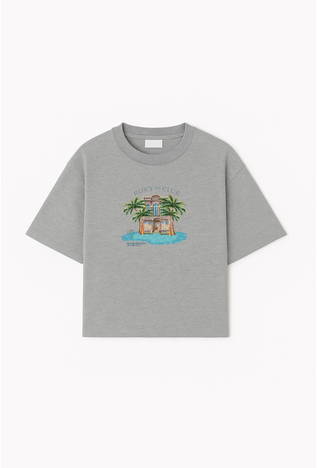 The Boxy Club Coastal Retreat Oversized Steel Grey T-shirt