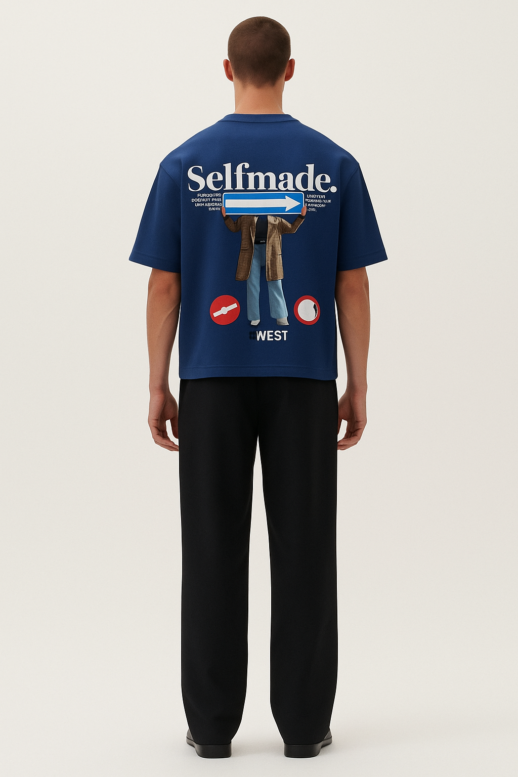 Selfmade Route Oversized Drop Shoulder Tee