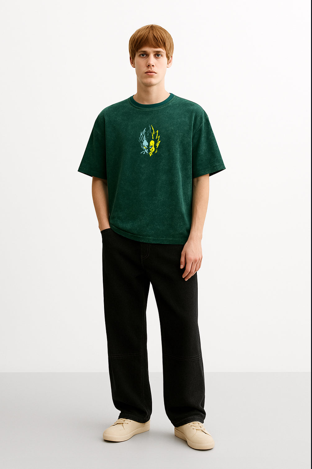 Ultra Instinct Green Acid Wash Tee