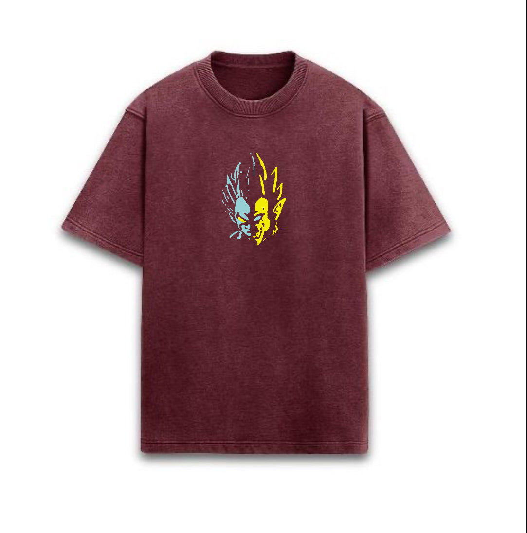 Ultra Instinct Maroon Acid Wash Tee