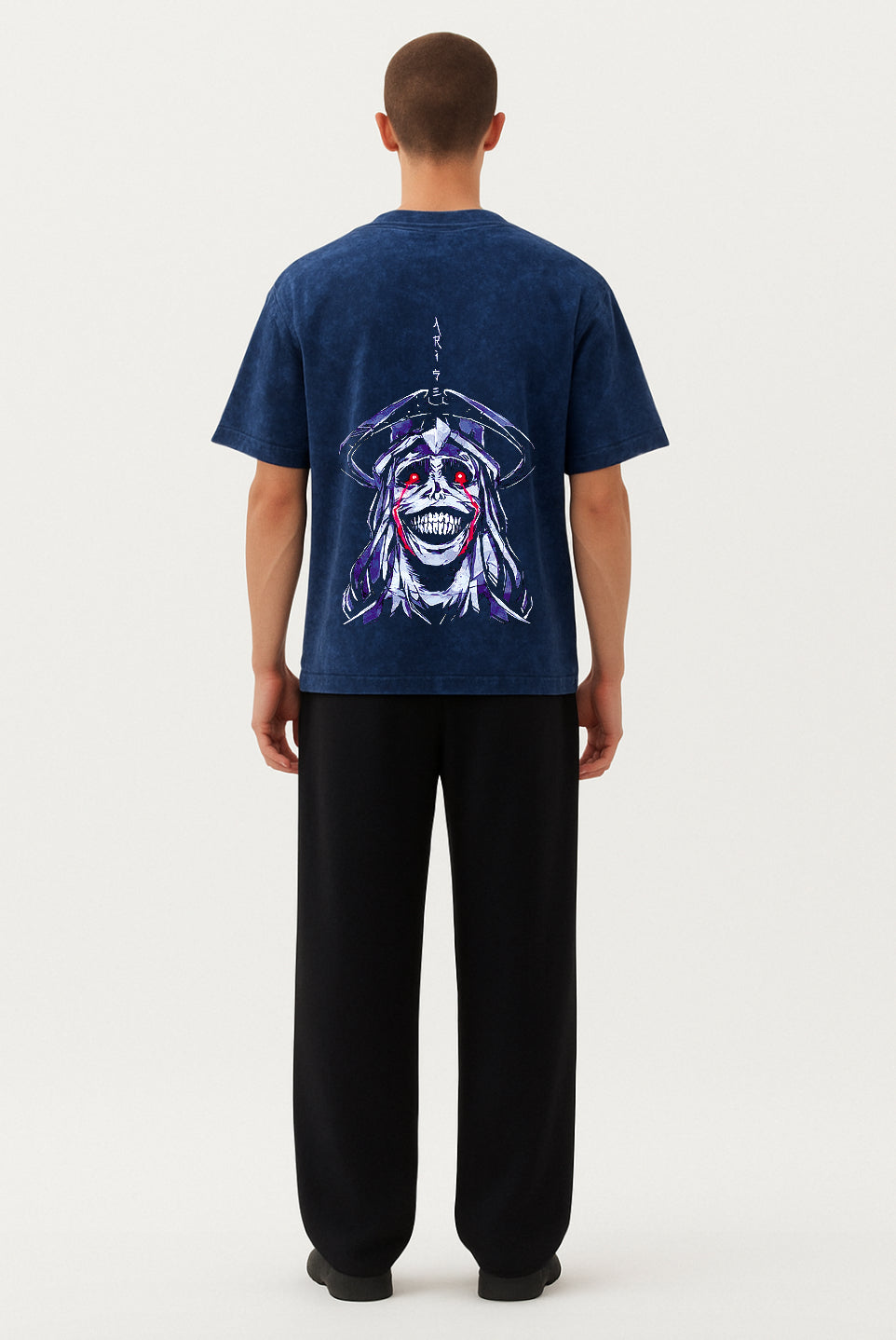 Blue Acid Wash “STILL I RISE” tshirt