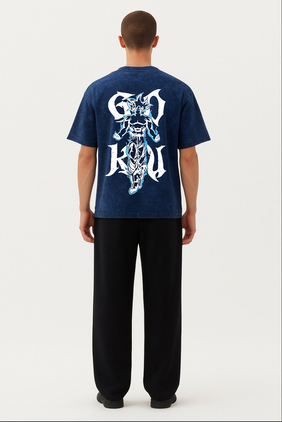 Blue Acid Wash Goku Tshirt