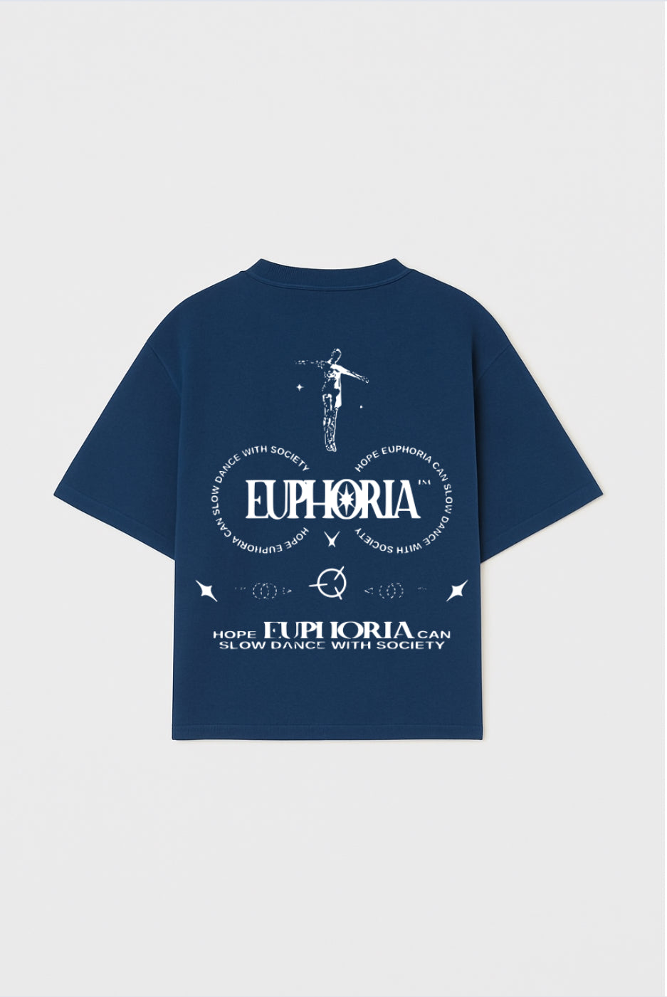 Euphoria Navy Blue Oversized Tee