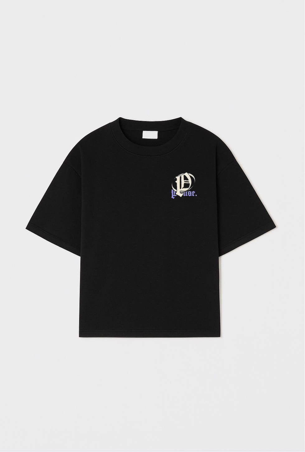 Noir Bloom Oversized Drop Shoulder Tee