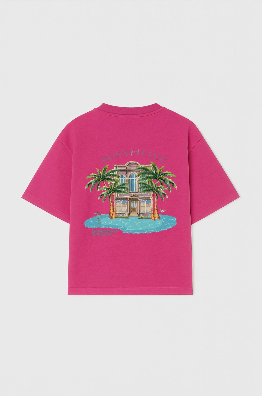 The Boxy Club Coastal Retreat Oversized Pink T-shirt