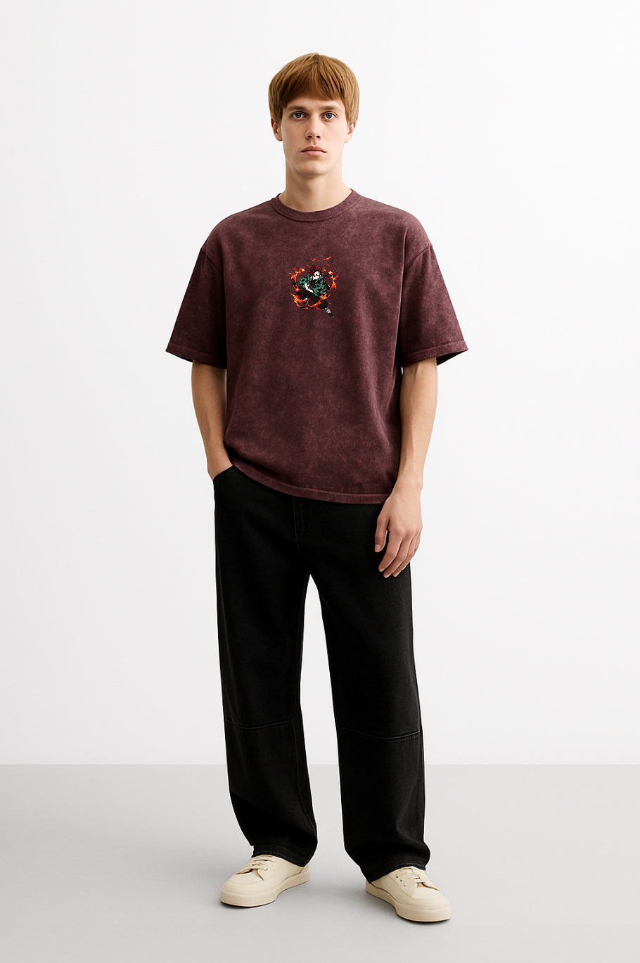 Blazing Blade Acid Wash Tee