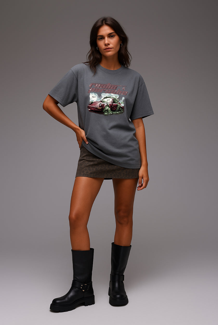 Steel Gray Impact Oversized Tee