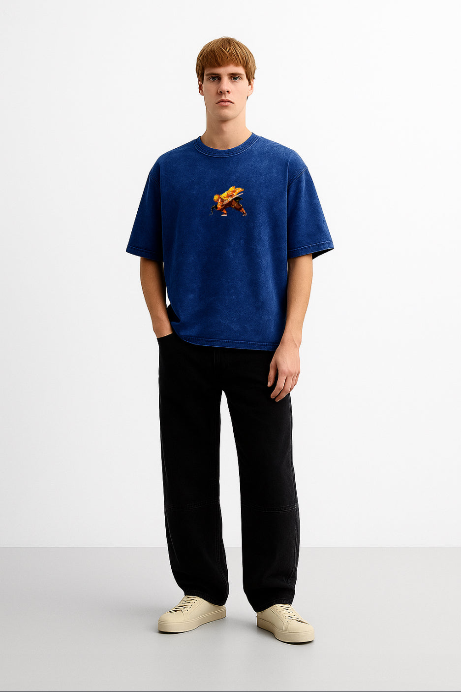 Thunder Breathing Acid Wash Tee