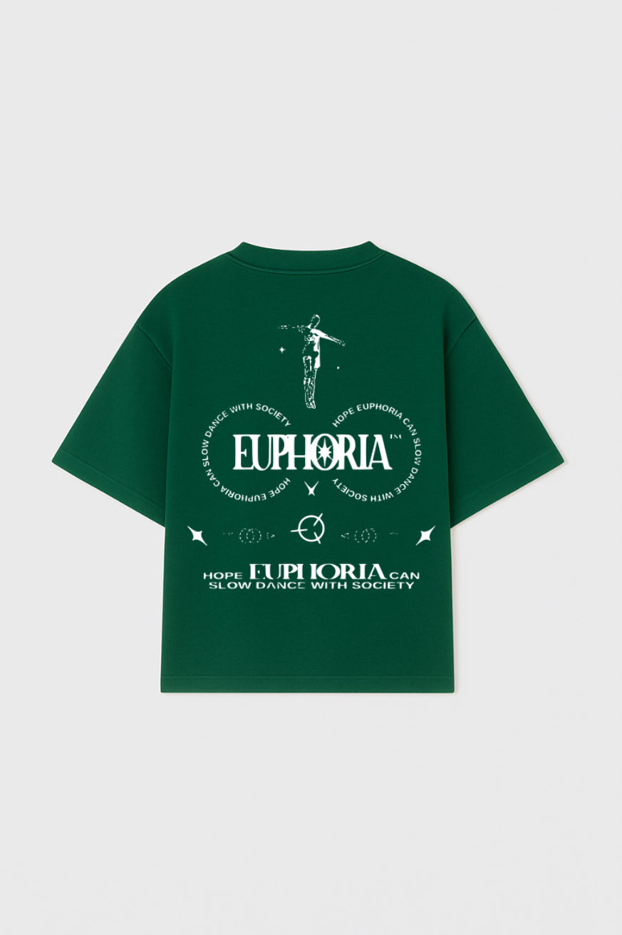 Euphoria Forest Green Oversized Tee