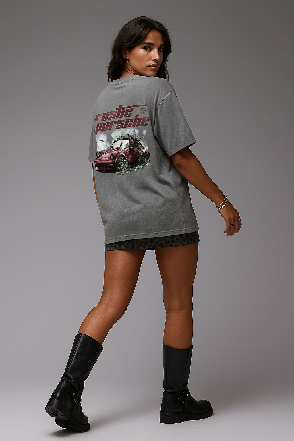 Steel Gray Impact Oversized Tee
