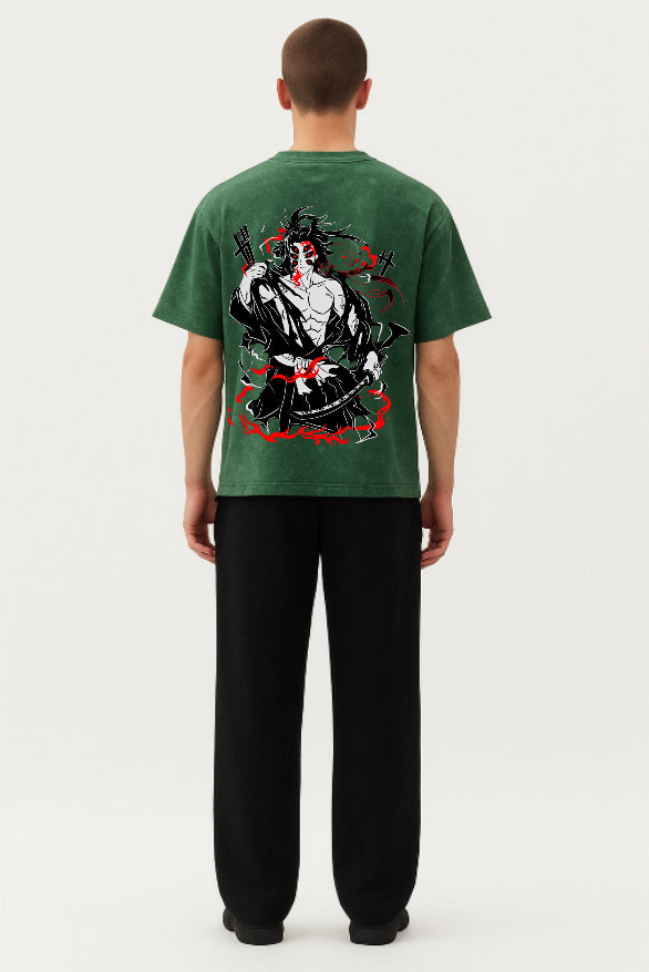 Blood Moon Ronin Acid Wash Tee