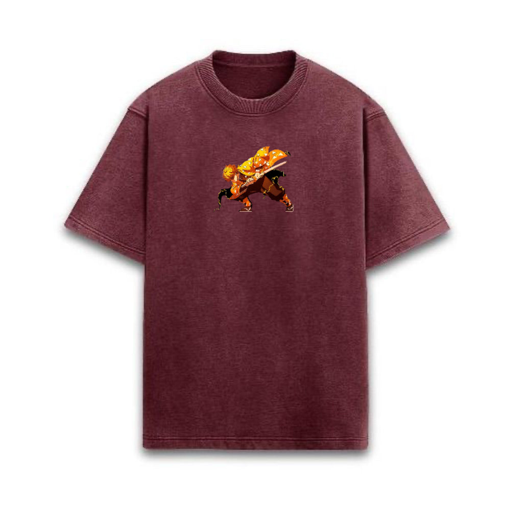 Thunder Breathing Acid Wash Tee
