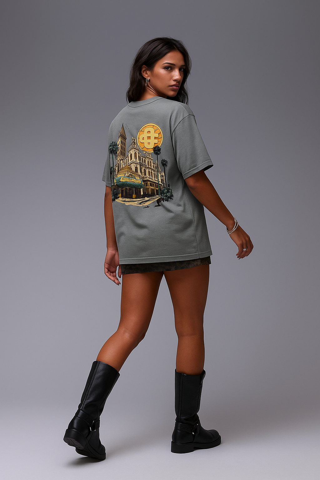 Casablanca Nights Oversized Silver T-shirt