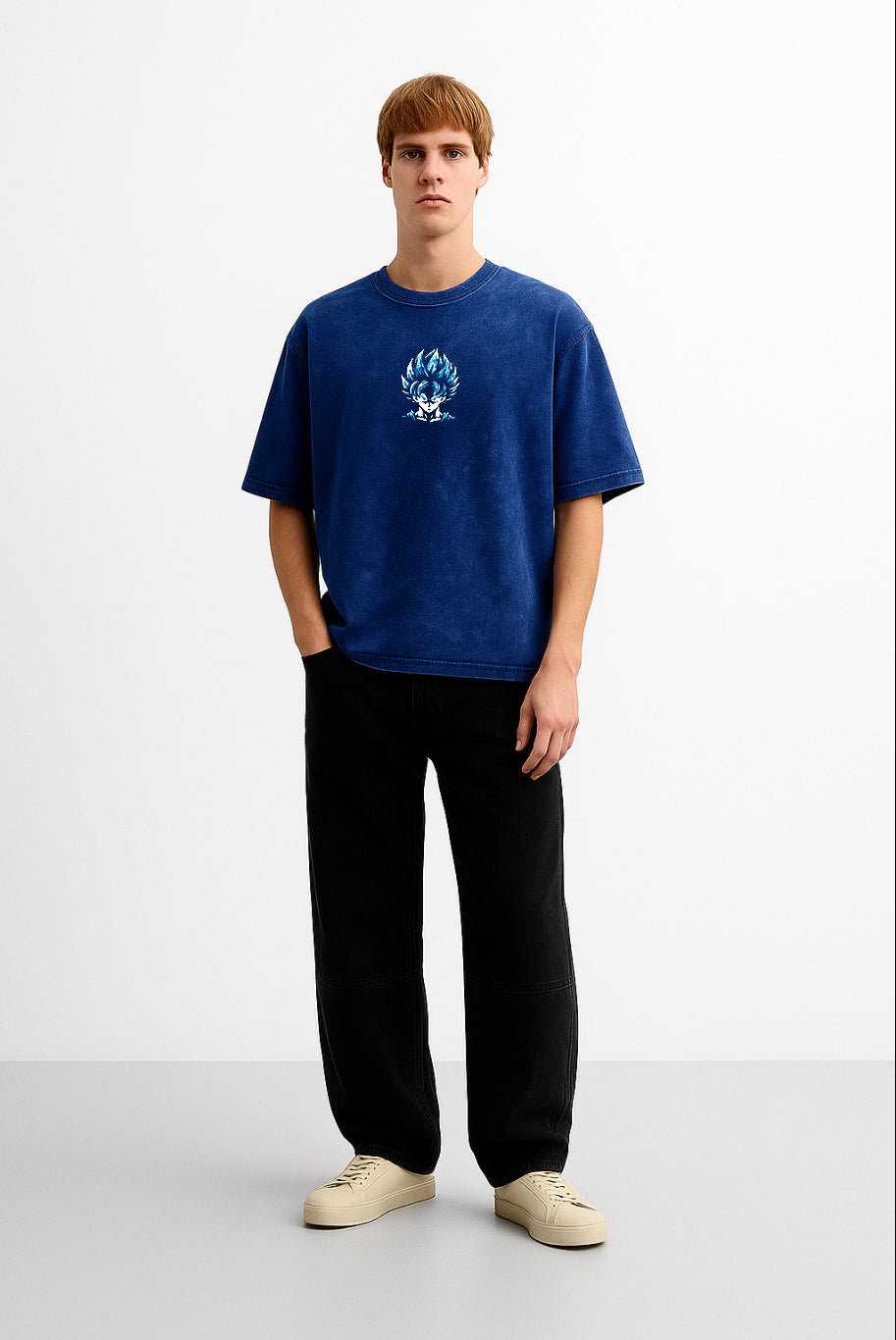 Blue Acid Wash Goku Tshirt