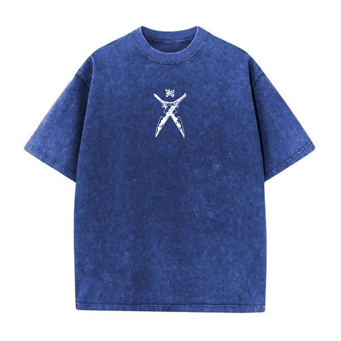 Tengen Uzui Blue Oversized Acid Wash Tee