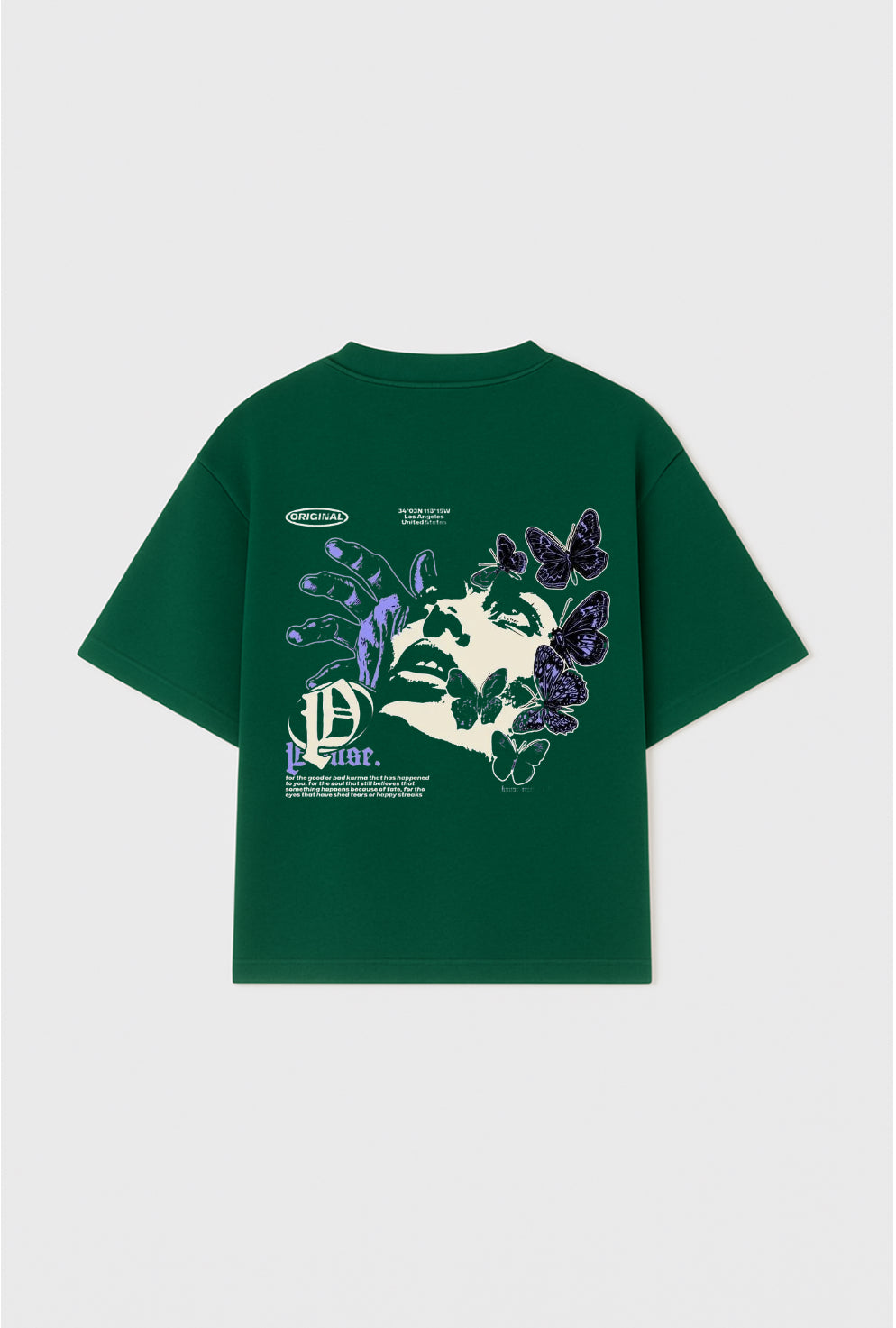 Noir Bloom Oversized Drop Shoulder Tee