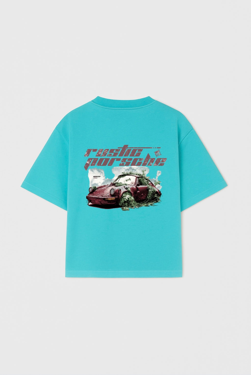 Aqua Blue Impact Oversized Tee