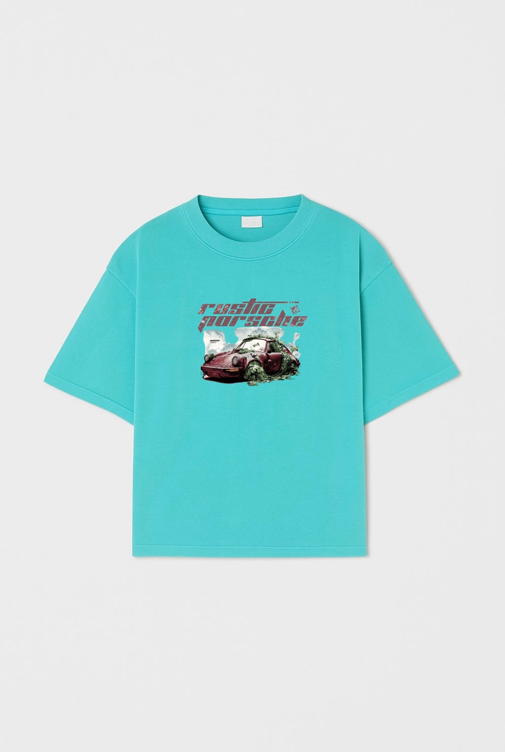 Aqua Blue Impact Oversized Tee